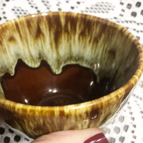 VINTAGE McCoy drip glaze sugar bowl and creamier - Picture 6 of 8